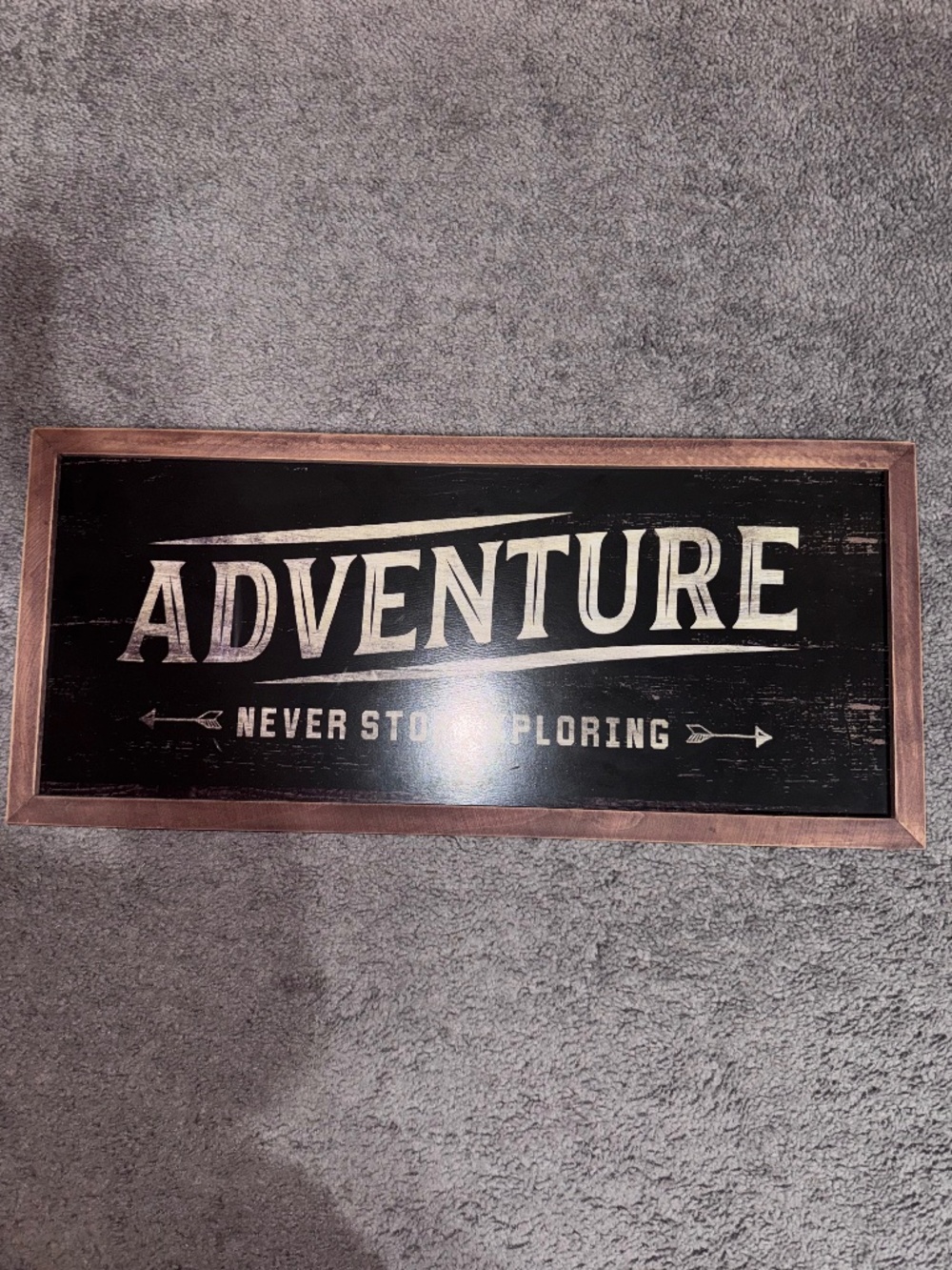 Adventure decor sign